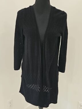 WYLD HART Black Open Front Women's Cardigan Sweater. Size M